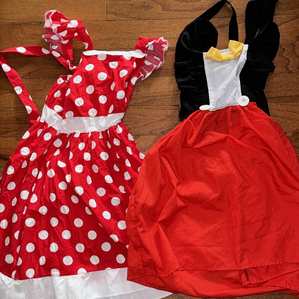 Minnie and Mickey Dresses size 8